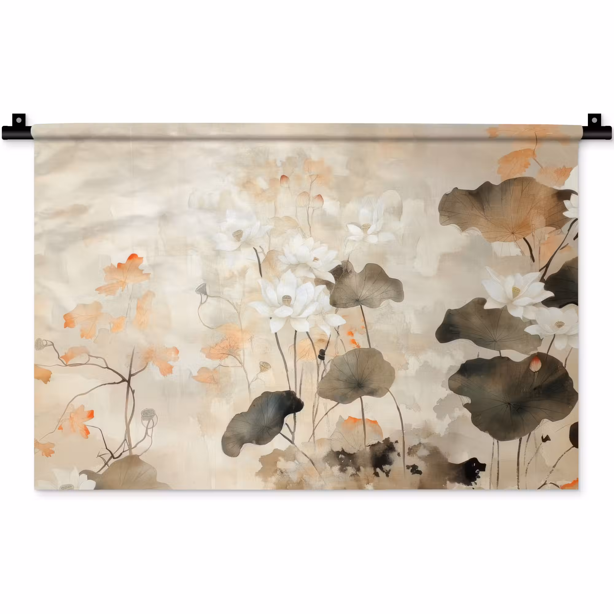 Wandkleed - Bloemen - Japandi - Wabi sabi