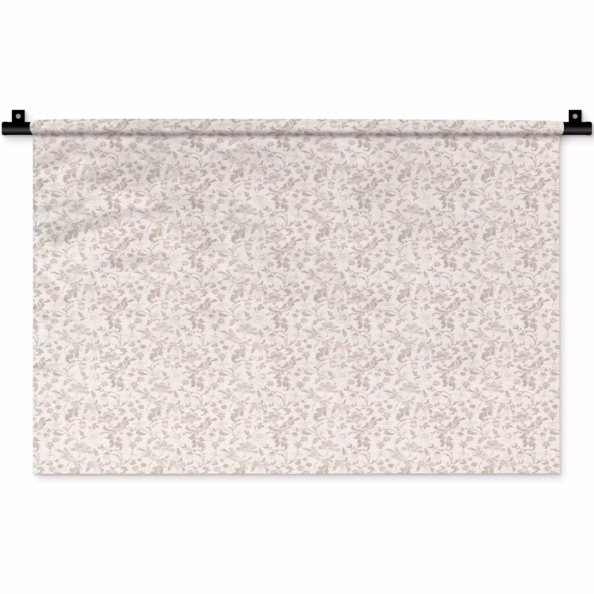 Wandkleed - Bloemen - Patroon - Taupe