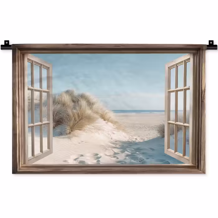 Wandkleed - Doorkijk - Helmgras - Duinen - Zee - Landschap