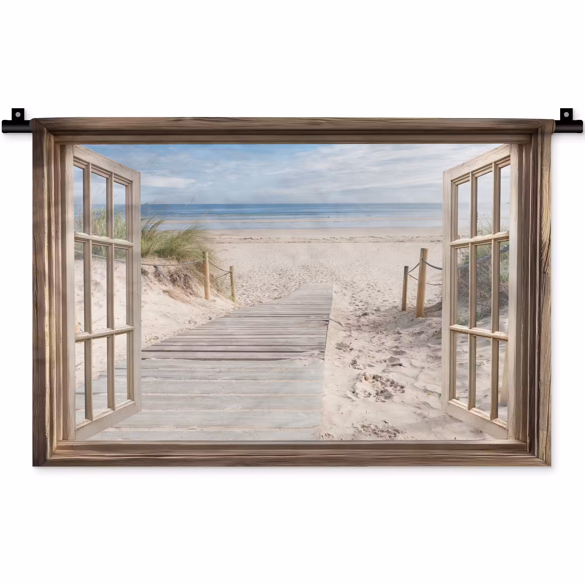 Wandkleed - Doorkijk - Strand - Duinen - Pad - Landschap