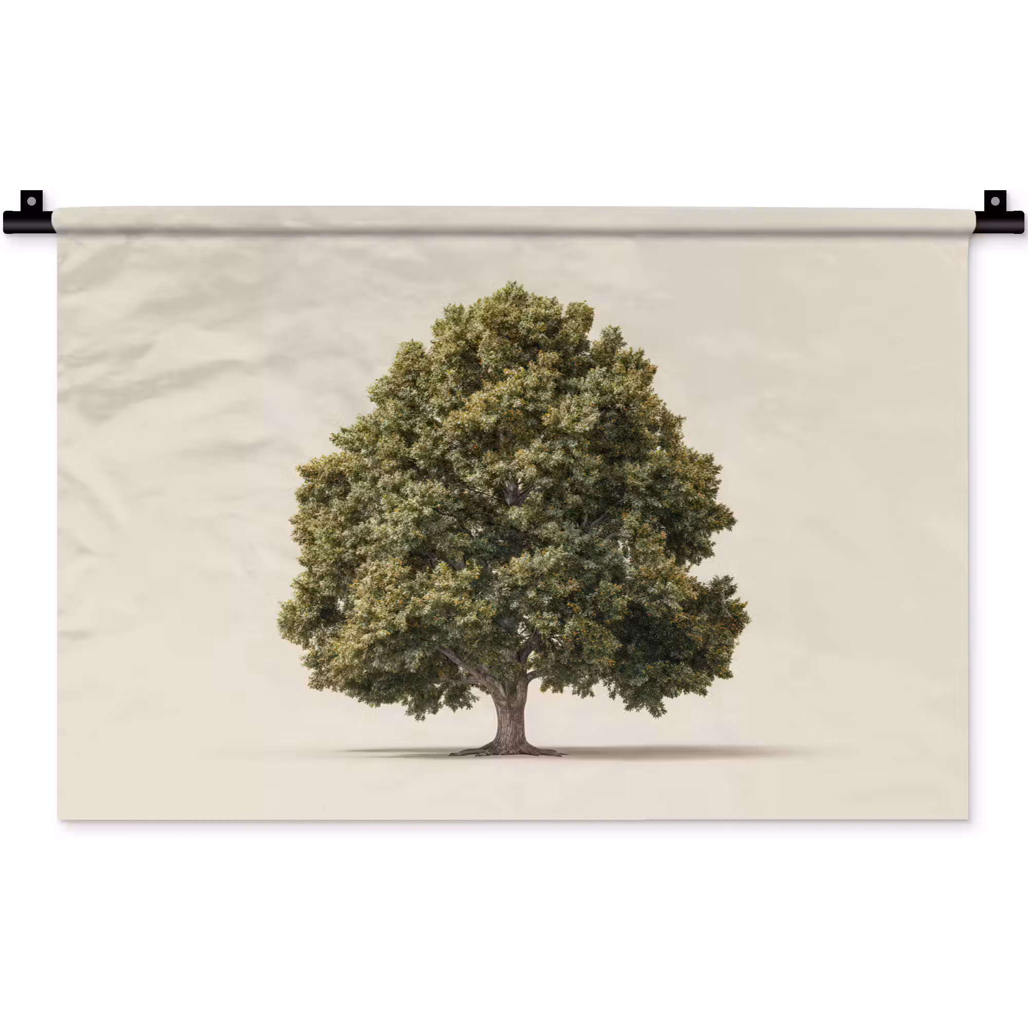 Wandkleed - Eikenboom - Groen - Lichte achtergrond