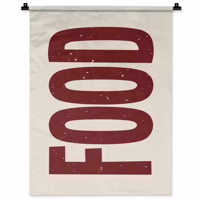Wandkleed - Eten - Japandi - Rood - Decoratie