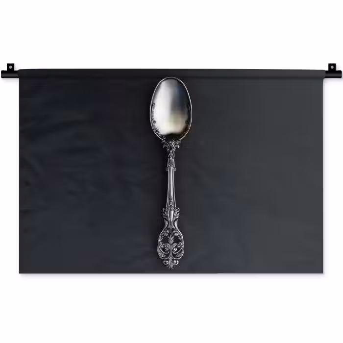 Wandkleed - Lepel - Zilver - Metaal