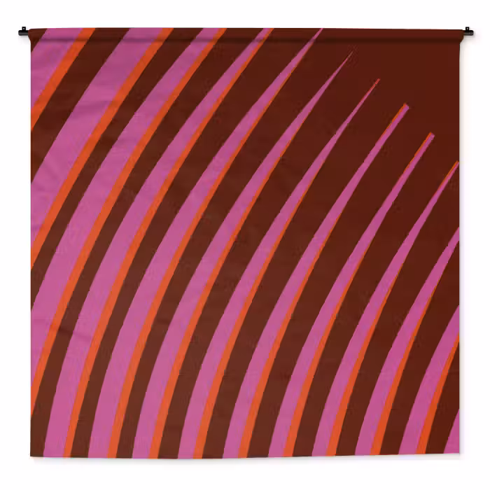 Wandkleed - Lijnen - Rood - Beweging