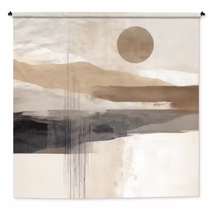 Wandkleed - Minimalistisch - Landschap - Dimensie