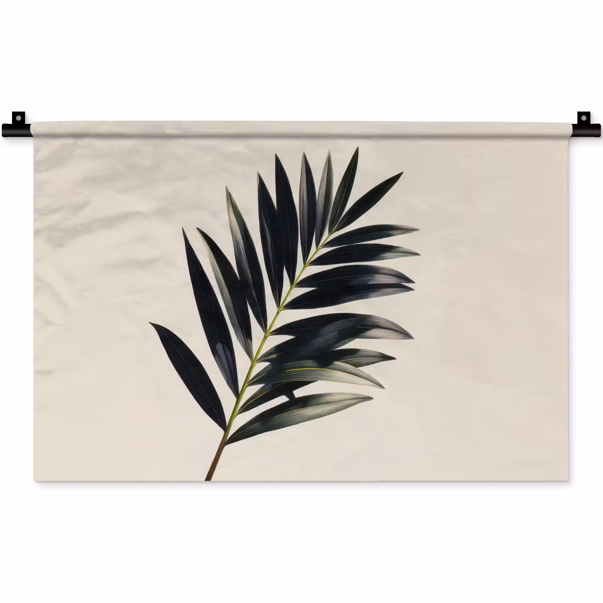 Wandkleed - Palmblad - Subtiel - Groen - beige