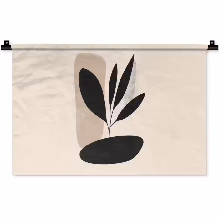 Wandkleed - Plant - Beige - Japandi