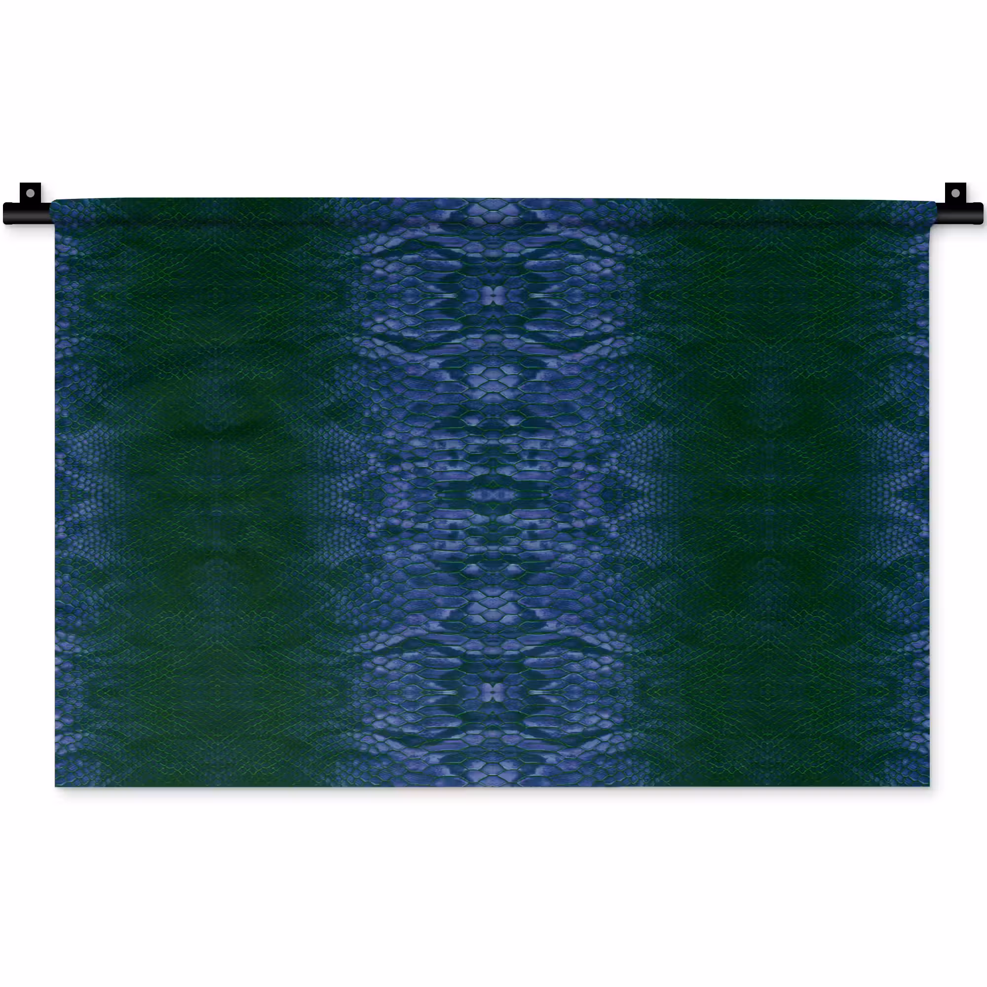 Wandkleed - Slang - Boa - Blauw - Groen
