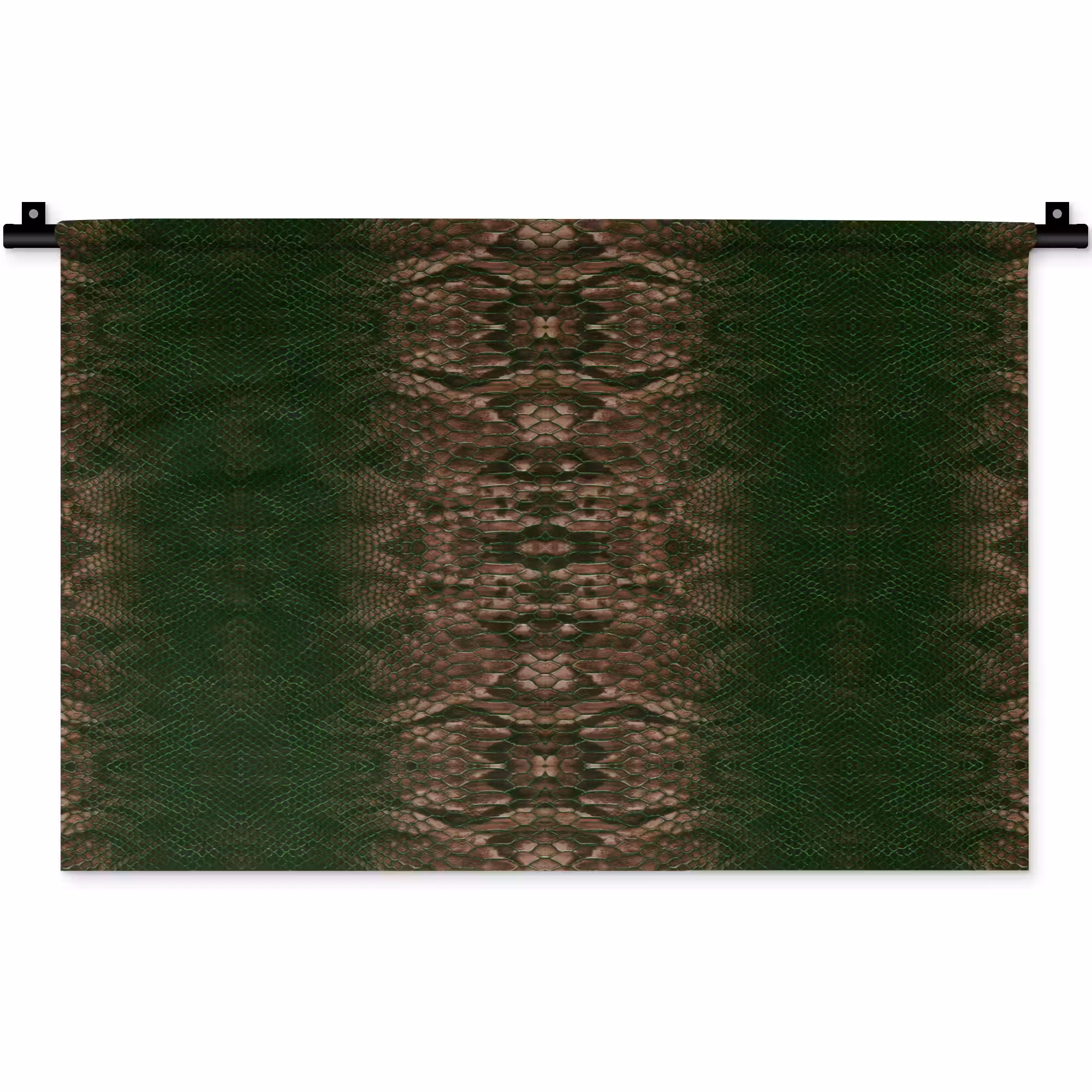 Wandkleed - Slang - Boa - Groen - Bruin