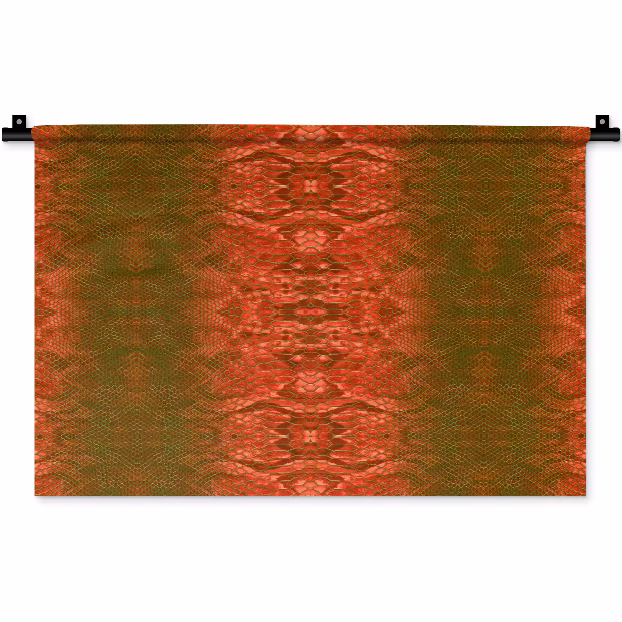 Wandkleed - Slang - Boa - Groen - Rood