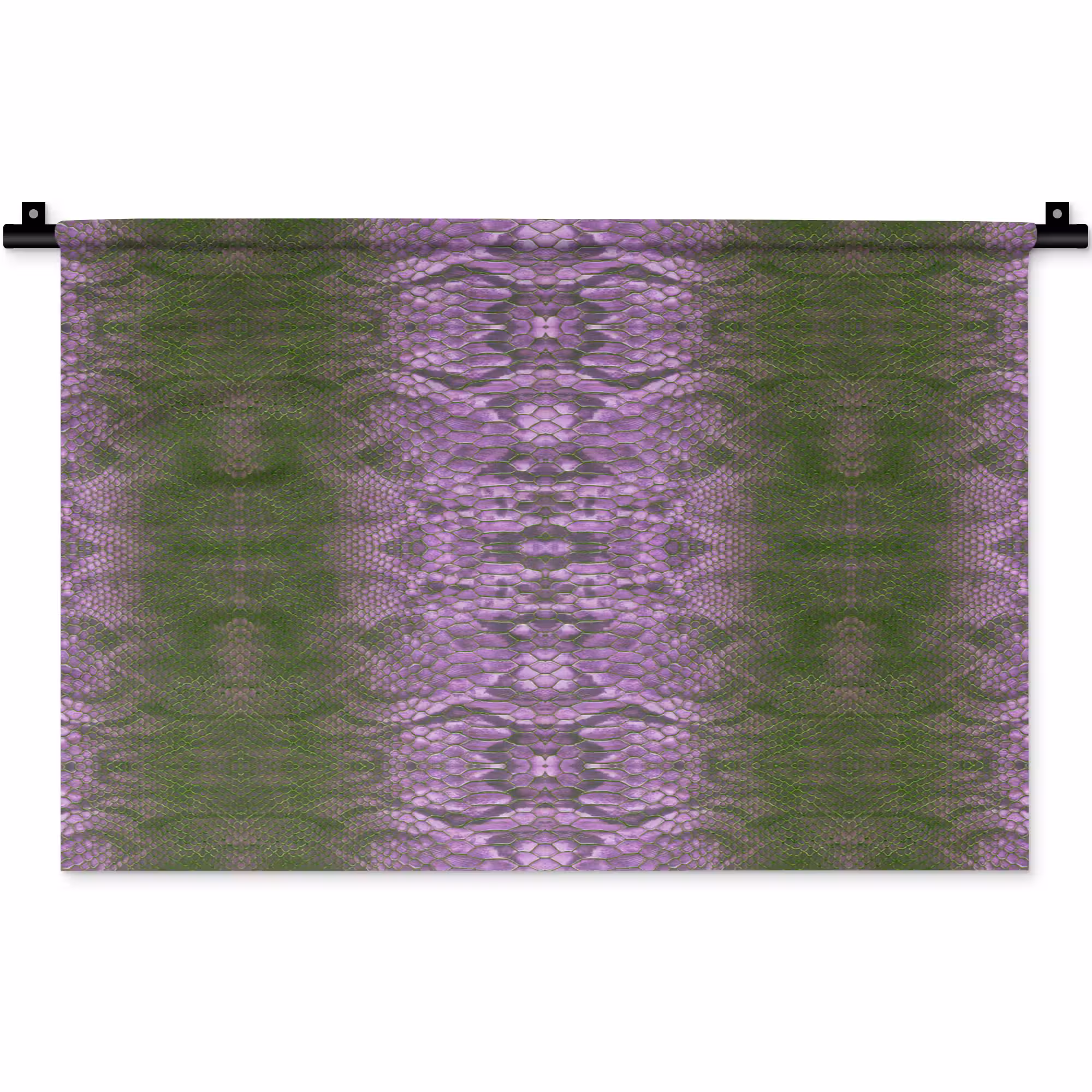 Wandkleed - Slang - Boa - Lila - Groen