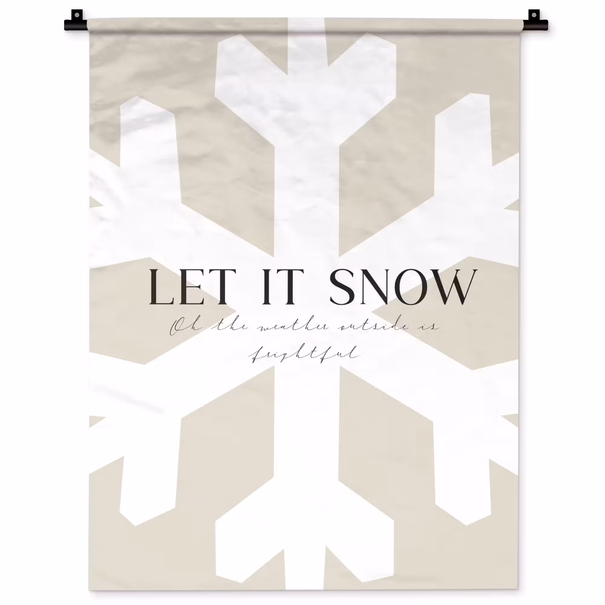 Wandkleed - Sneeuw - Japandi - Winter - Decoratie