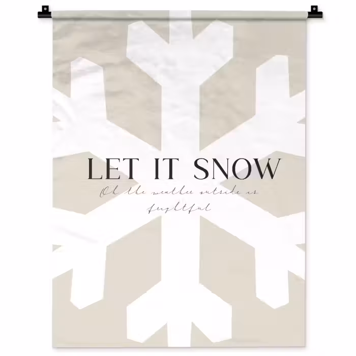 Wandkleed - Sneeuw - Japandi - Winter - Decoratie