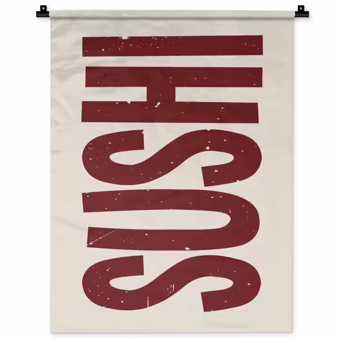 Wandkleed - Sushi - Rood - Japandi - Decoratie