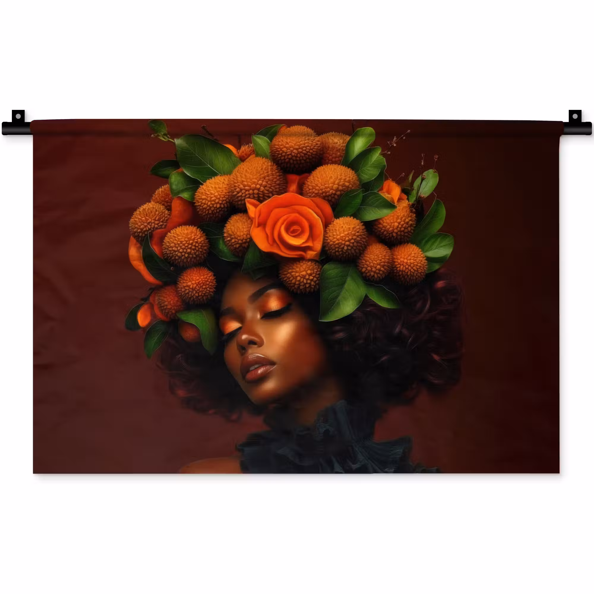 Wandkleed - Vrouw - lychee - exotisch