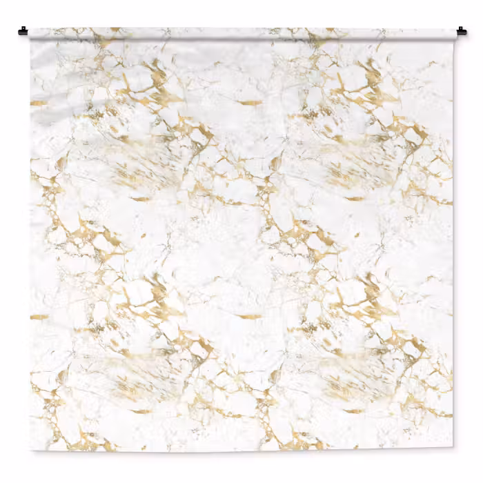 Wandkleed - Wit - Marmer - Luxe - Goud