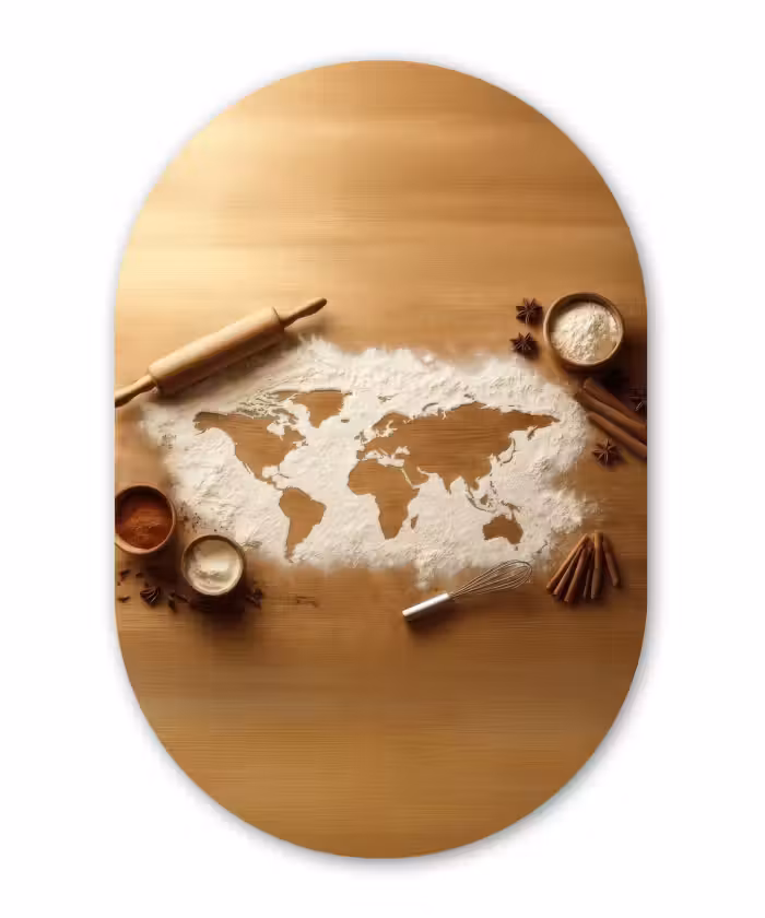 Wandoval Glas – Hout - Wereldkaart - Bakken - Keuken