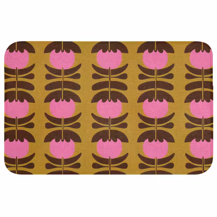Wc Mat - Abstract - Bloemen - Roze