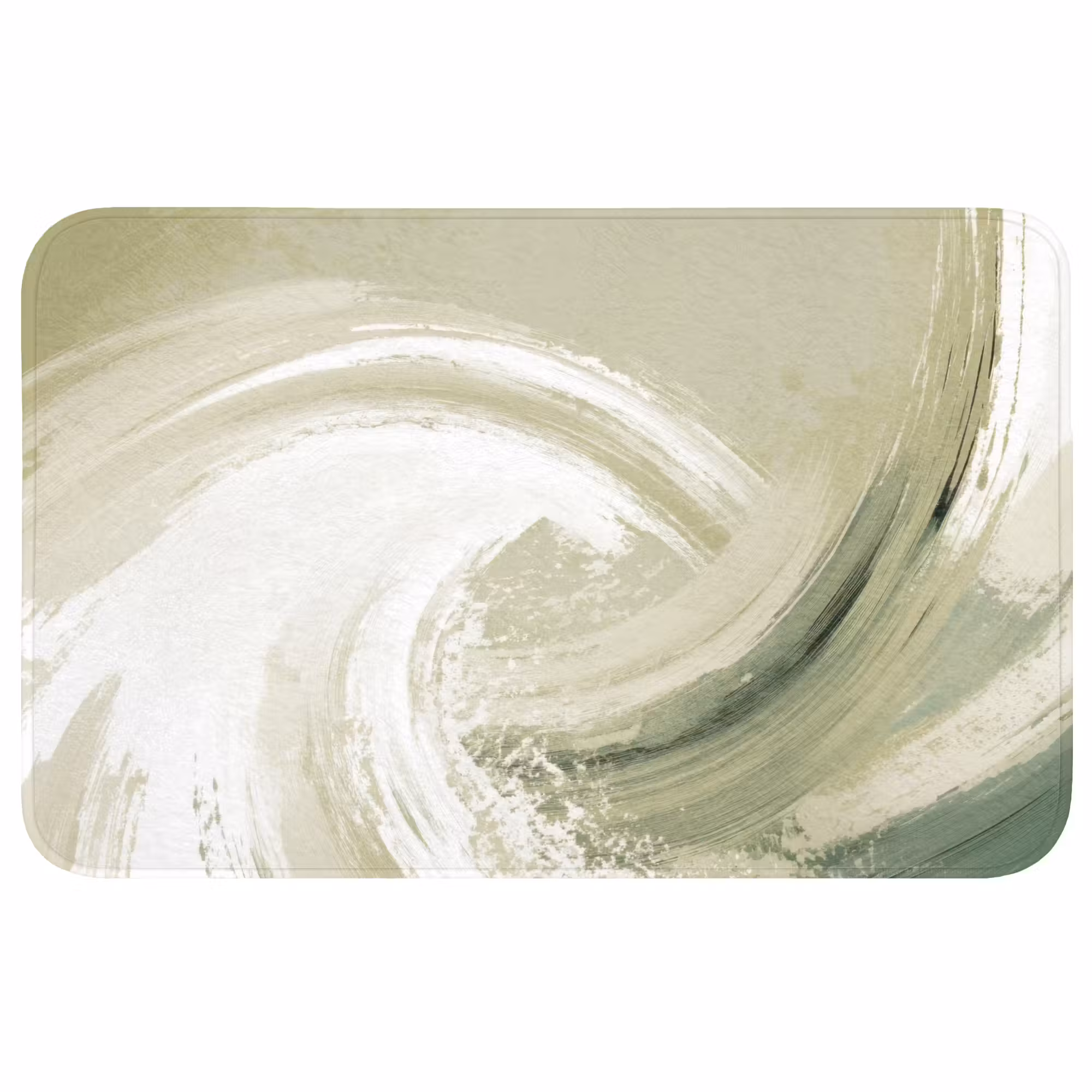 Wc Mat - Abstract - Penseelstreken - Golven - Groen