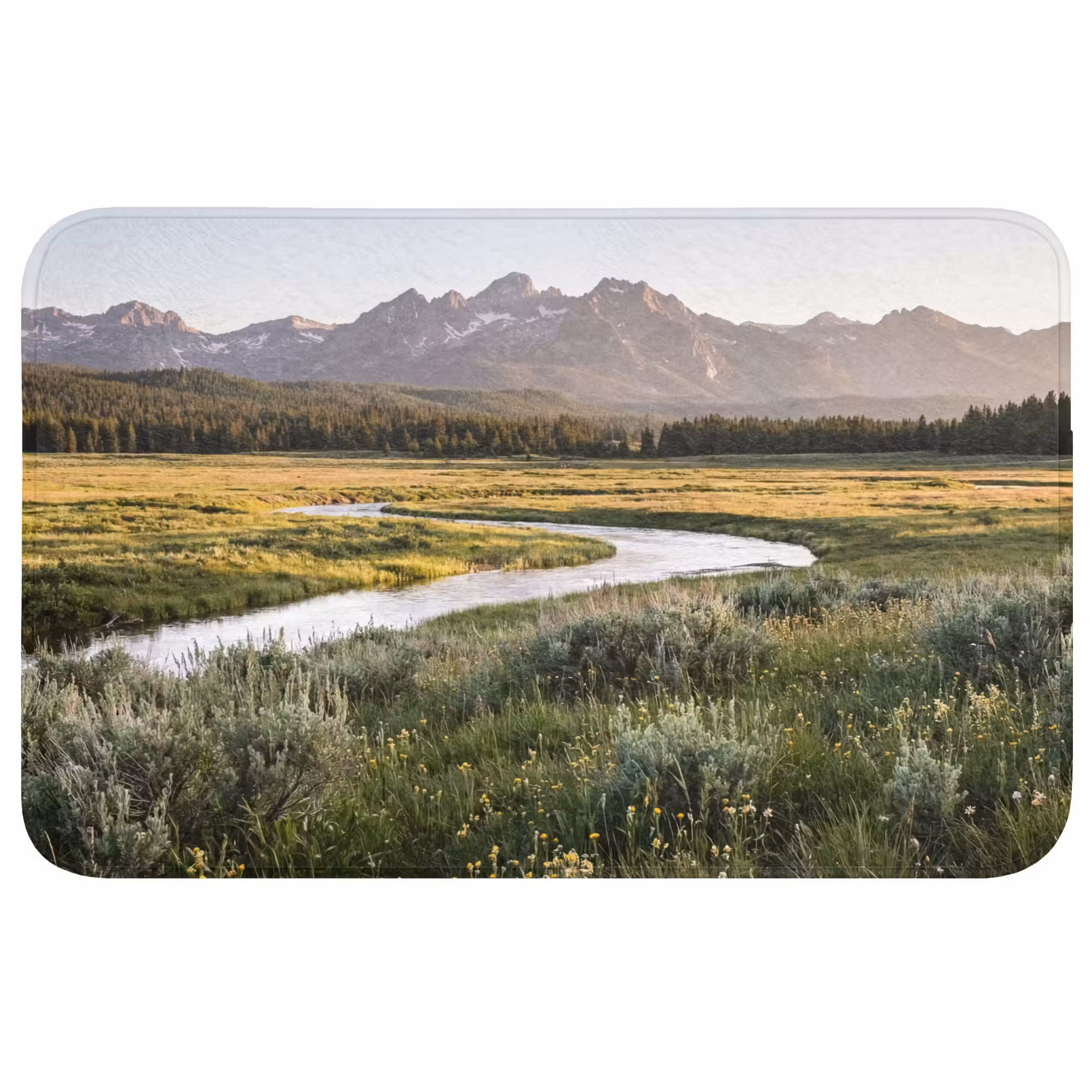 Wc Mat - Berglandschap - Rivier - Bos
