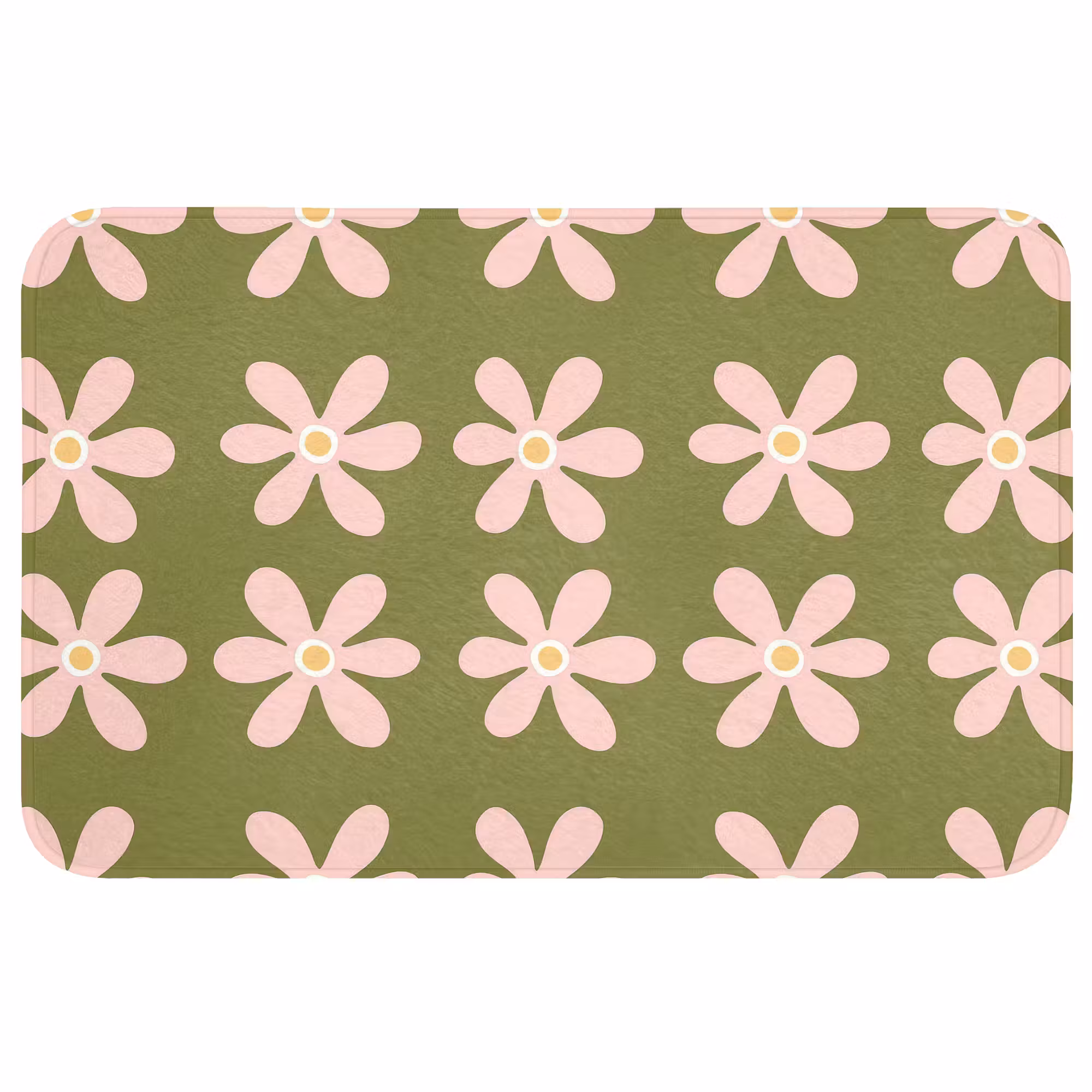 Wc Mat - Bloem - Modern - Groen