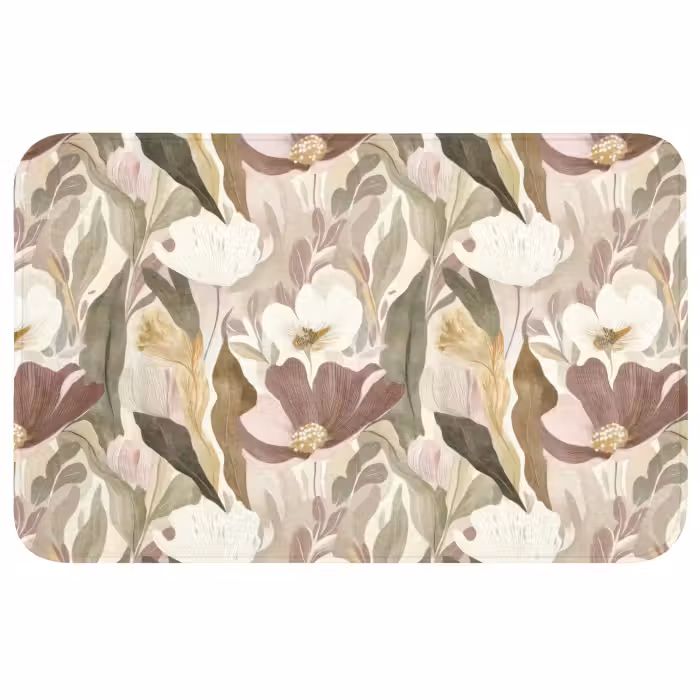 Wc Mat - Bloemen - Aquarel - Kleurrijk
