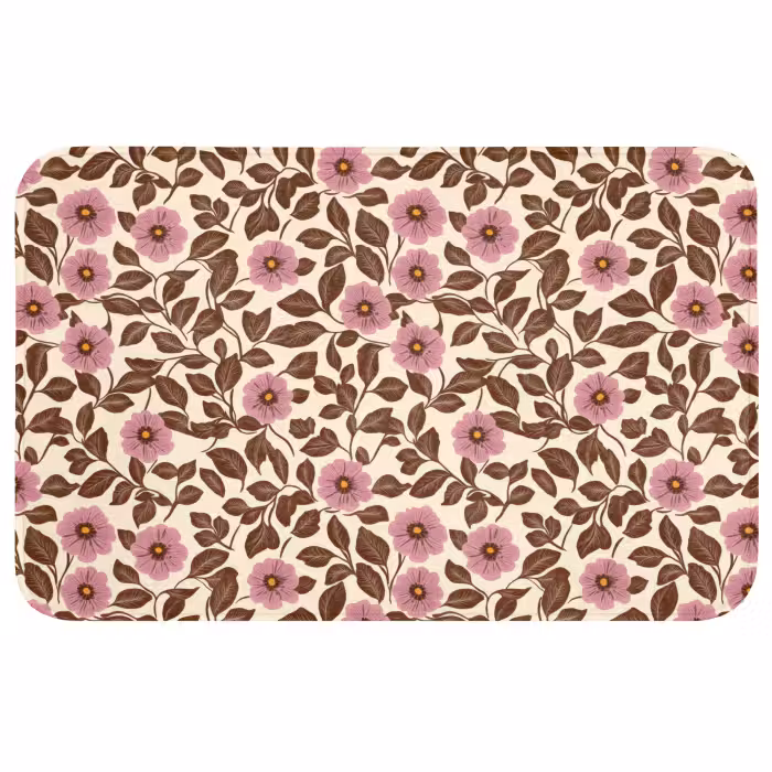 Wc Mat - Bloemen - Bladeren - Kleurrijk