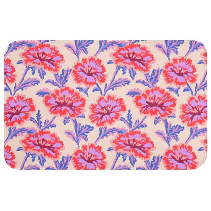 Wc Mat - Bloemen - Patroon - Meerkleurig