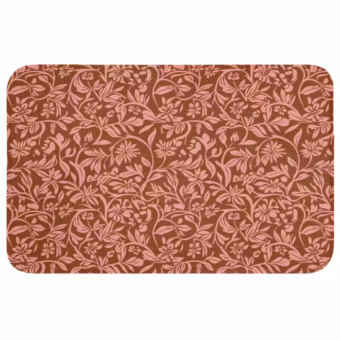 Wc Mat - Bloemen - Print - Roze