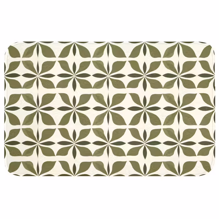 Wc Mat - Botanisch - Retro - Groen