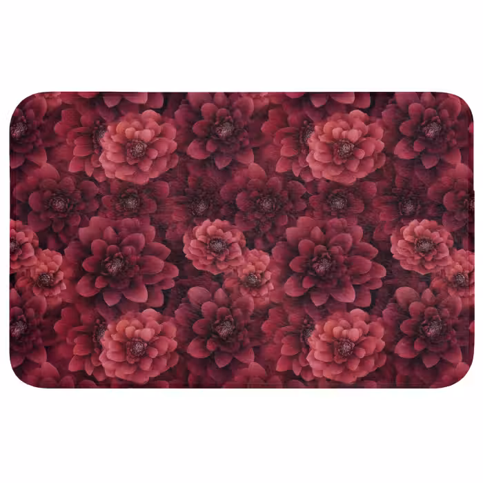 Wc Mat - Dahlias - Bloemen - Rood
