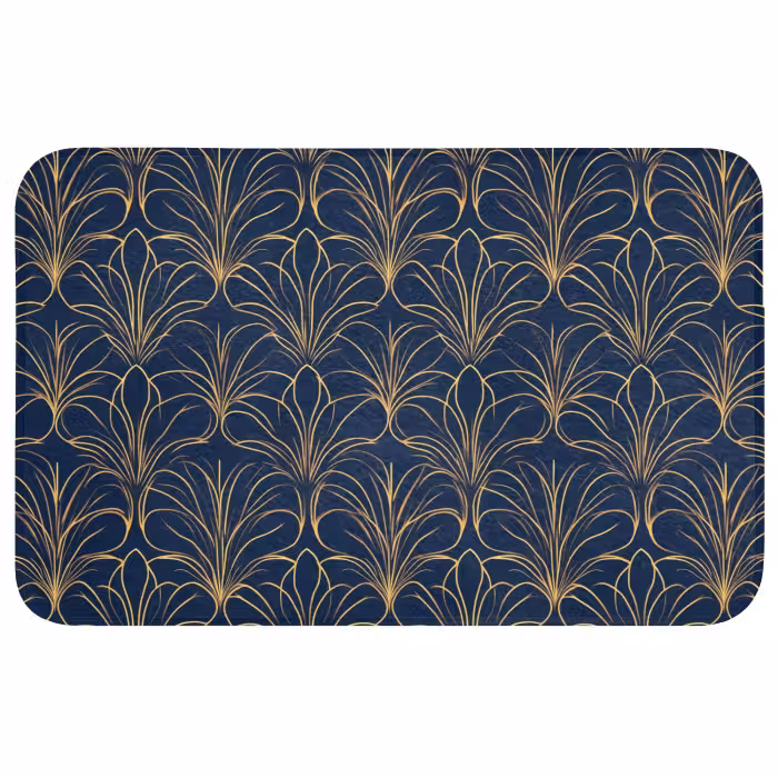 Wc Mat - Deco - Waaier - Blauw