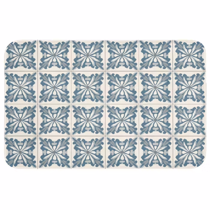 Wc Mat - Dessin - Tegel - Blauw