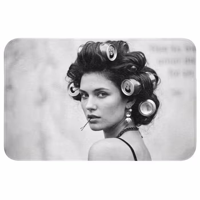 Wc Mat - Edgy - Vrouw - Zwart - Wit