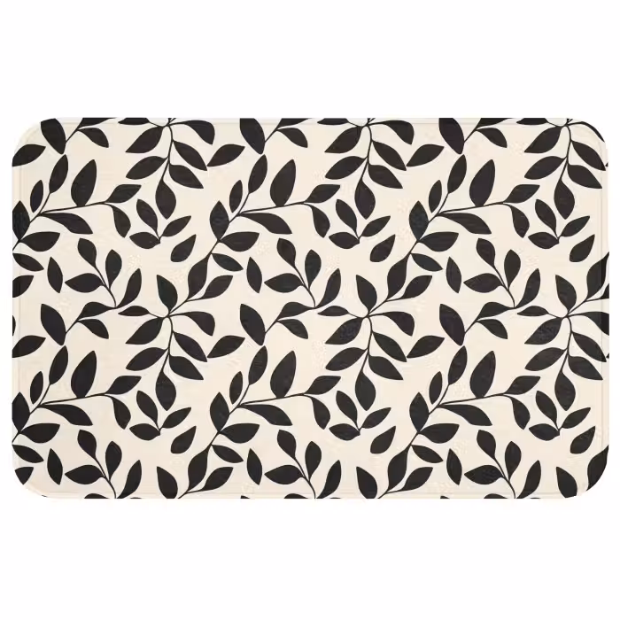 Wc Mat - Elegant - Patroon - Zwart - Beige
