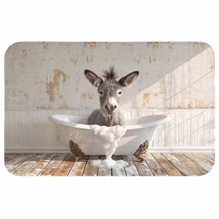 Wc Mat - Ezel - Dieren - Badkuip - Schuim