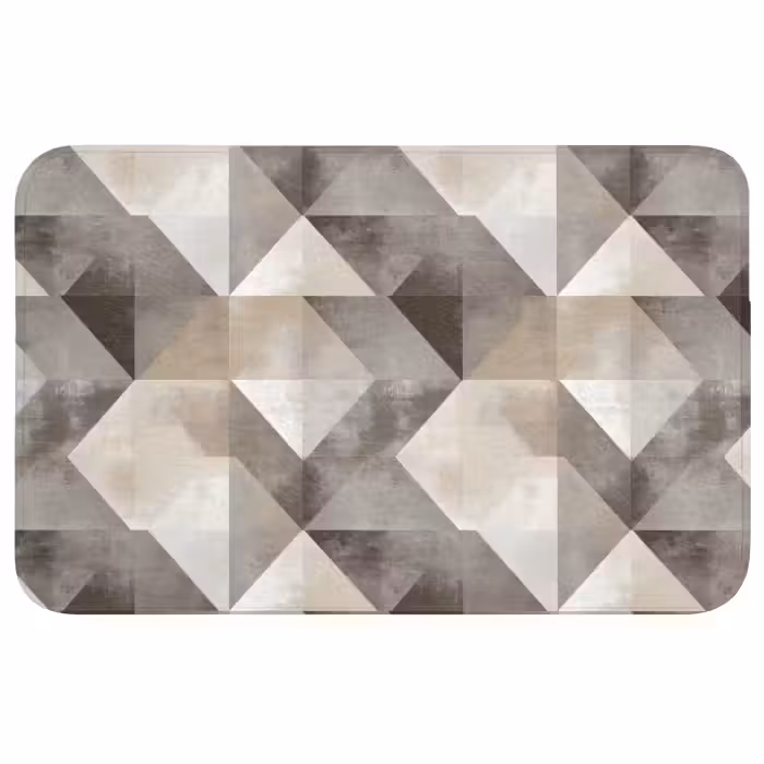 Wc Mat - Geometrisch - Motief - Aardetinten