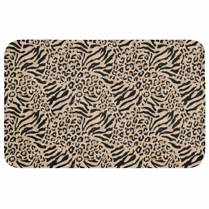 Wc Mat - Giraf - Zebra - Motief - Bruin