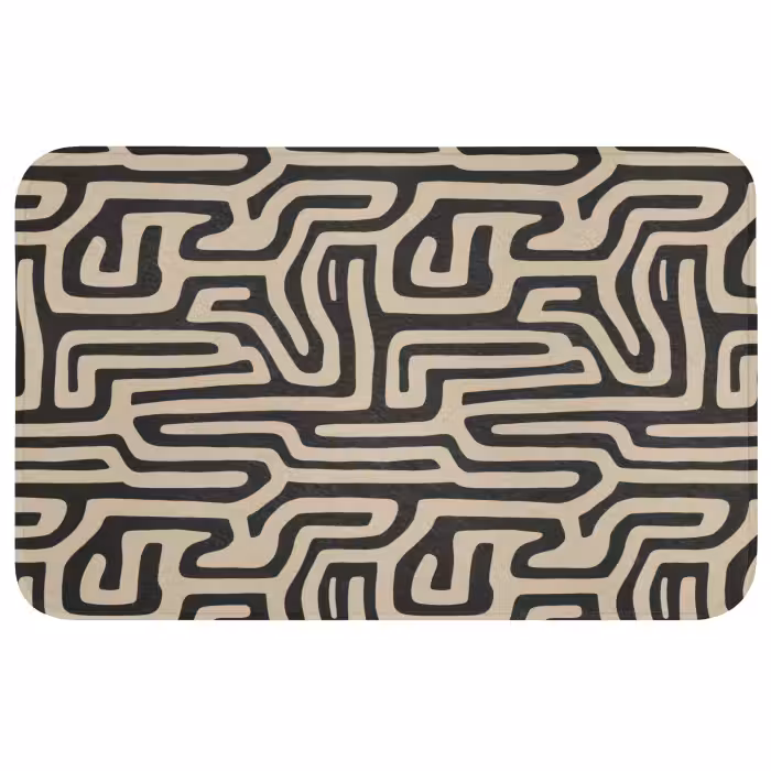 Wc Mat - Grafisch - Lijnen - Zwart