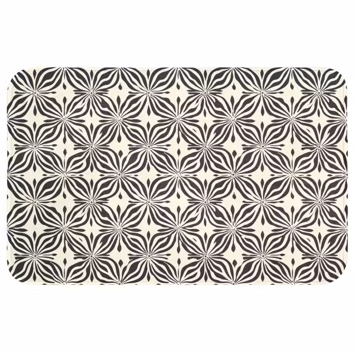Wc Mat - Grafisch - Patroon - Zwart