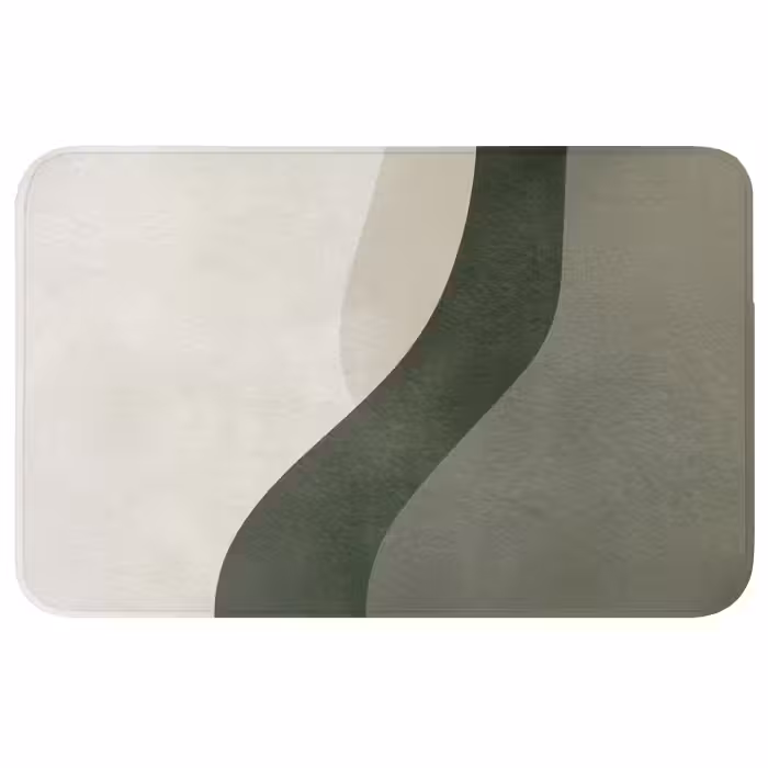 Wc Mat - Japandi - Groen - Abstract - Modern