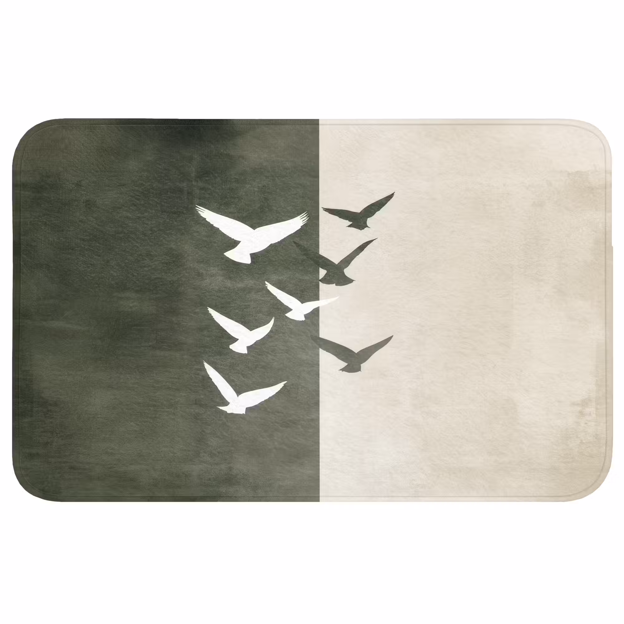 Wc Mat - Japandi - Vogel - Groen