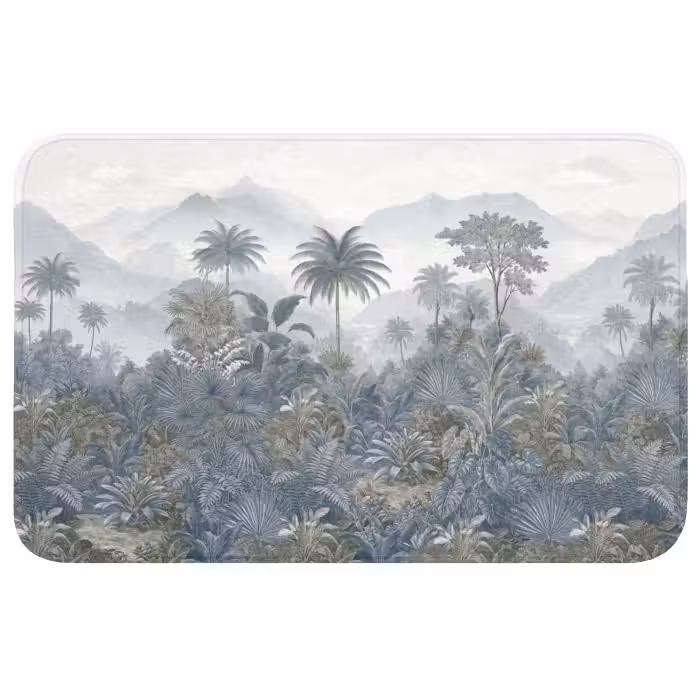 Wc Mat - Jungle - Landschap - Blauw