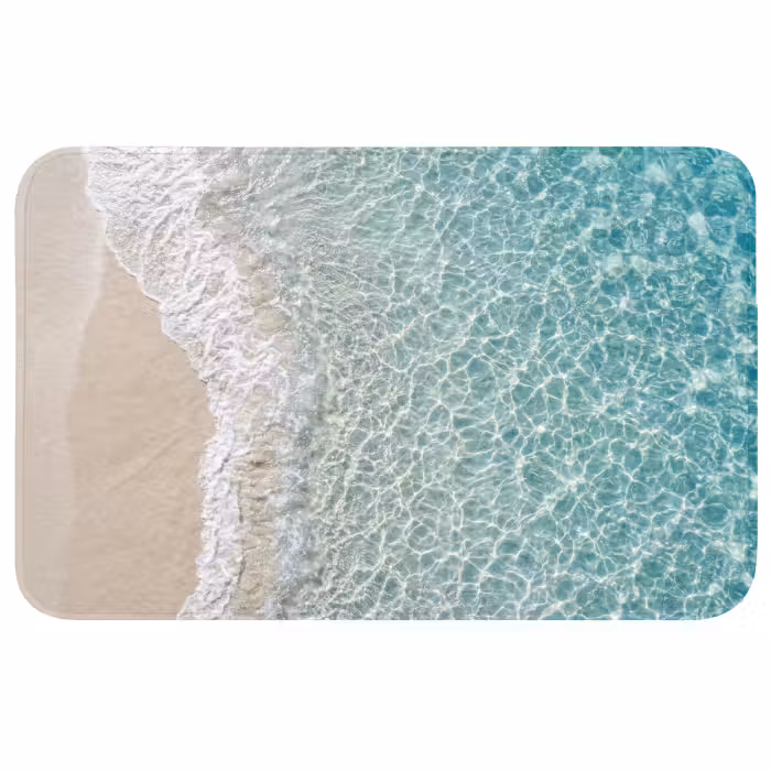 Wc Mat - Kust - Zand - Blauw