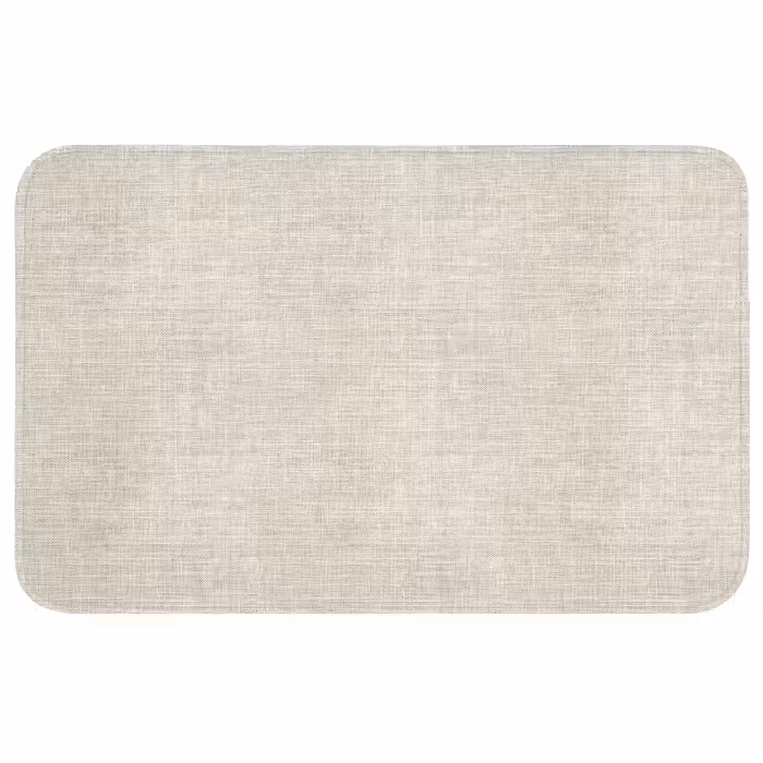 Wc Mat - Linnen - Textuur - Beige