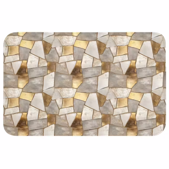 Wc Mat - MozaÃ¯ek - Marmer - Goud