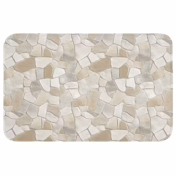 Wc Mat - Mozaïek - Stenen - Beige