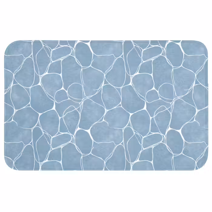 Wc Mat - Organisch - Patroon - Blauw