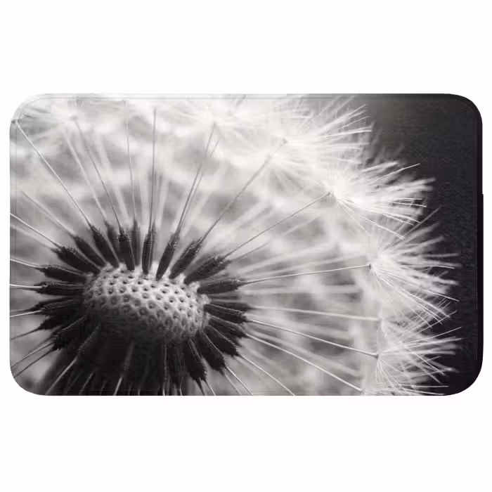 Wc Mat - Paardenbloem - Zwart - Wit