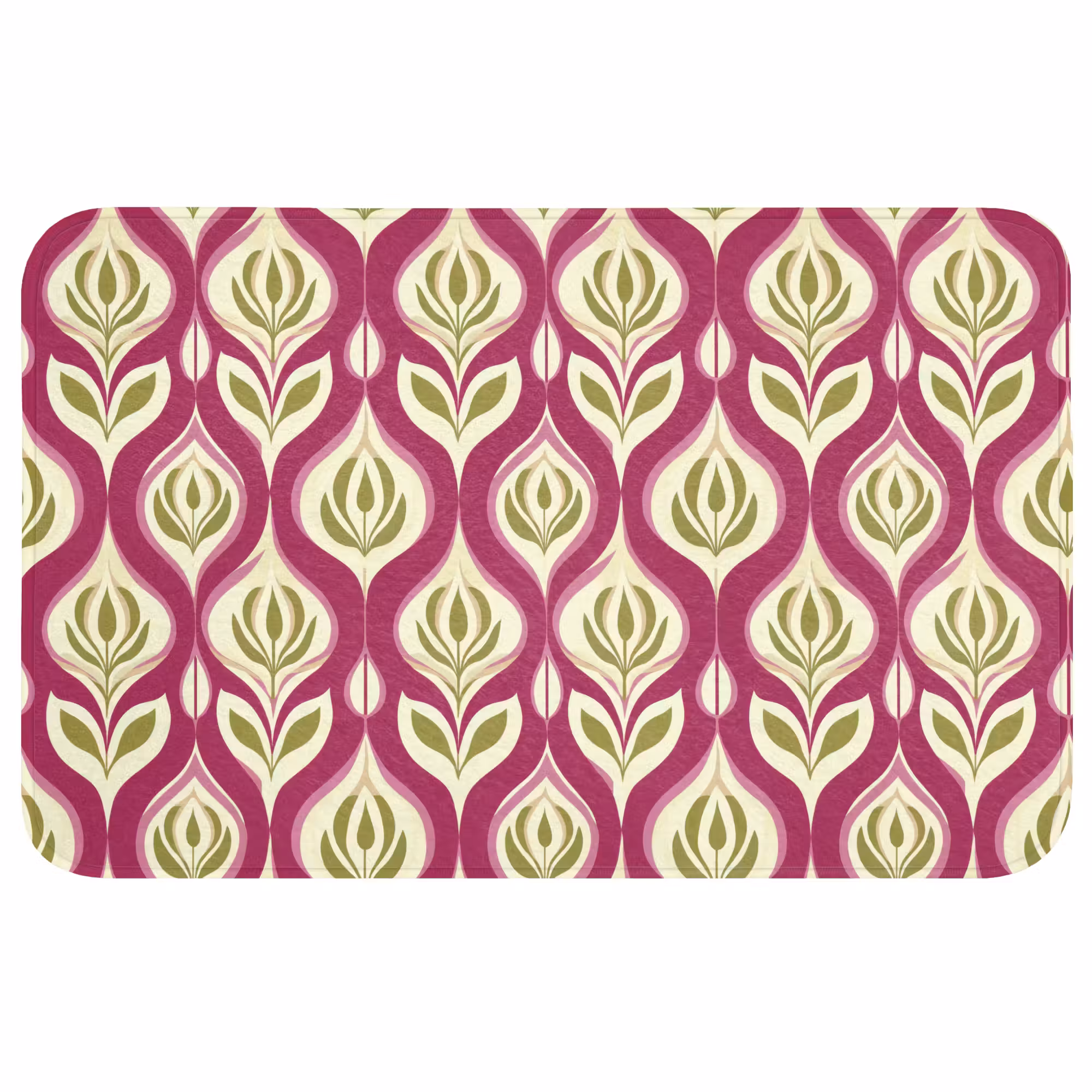 Wc Mat - Retro - Floraal - Paars